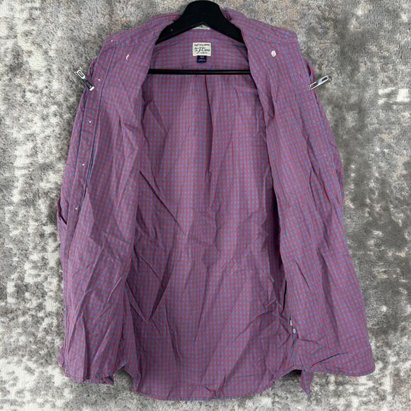 J Crew Mens Size XS Slimt Stretch Checkered Button Shirt Long Sleeve Casual - Picture 3 of 7